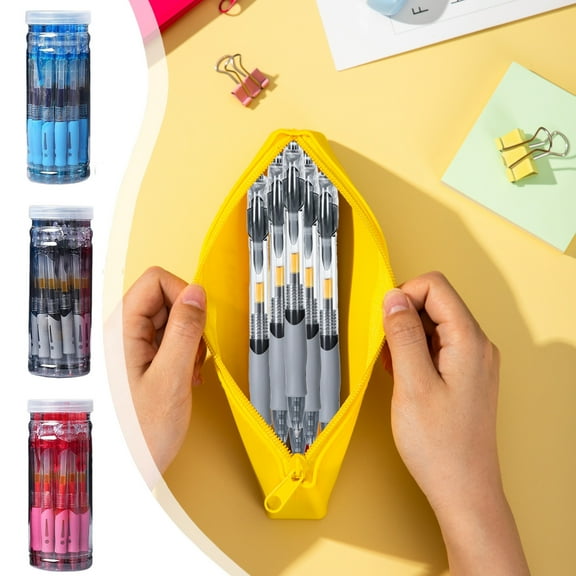 ​​12 Pack Retractable Ballpoint Pens Black Smooth Writing 1.0mm Tip Office Supplies Bulk Ink Pens for Work Home Campus Note Taking​​