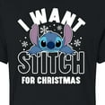 thumbnail image 3 of Lilo & Stitch - I Want A Stitch For Christmas - Juniors Cropped Cotton Blend T-Shirt, 3 of 5