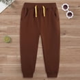thumbnail image 2 of Ymyiu Kids Sweatpants Boys Unisex-Baby Baby Pants, Flexy Soft Knit Pull-On Sweatpants, Stretch Joggers for Babies & Toddlers, 1-Pack 4T 5T(Brown, 4-5 Years), 2 of 9