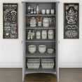 thumbnail image 3 of Pemberly Row Armoire de Garde-Manger de Cuisine avec Portes en Gris Cape Cod, 3 of 7