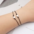 thumbnail image 3 of LoonWear Distance Bracelets 2 Pieces Friendship Adjustable Heart Wax Rope Bracelets Relationship Gift for Best Friends Couple Family Heart, 3 of 5