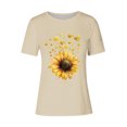 thumbnail image 4 of Fengqque 2025 Modern Women's Casual Round Neck Printed Pullover Short Sleeve T-Shirt, 4 of 4