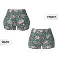 thumbnail image 5 of Picia Hedgehogs and Flowers Printed Workout Shorts for Women Seamless Scrunch Butt Lifting High Waisted Yoga Gym Booty Running Moisture-wicking Short Pants-, 5 of 9