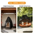 thumbnail image 4 of Patio Egg Chair Covers with Zipper 75”x45” 90”x78” Patio Chair Cover Hanging Egg Chair Waterproof UV Resistant with Storage Bag for Outdoor Swing Chairs Patio Furniture, 4 of 8