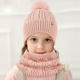thumbnail image 2 of shoper Kids Winter Beanie Hat Scarf and Touchscreen Gloves Set, Lining Beanie Hat Knit Gloves Neck Warmer for Boys Girls, 2 of 7