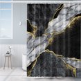 thumbnail image 4 of Latrodar Geometric Digital Printed Shower Curtain Thickened Bathroom Curtain Safe&Non-Toxic ttern Shower Curtain Black Home Essentials, 4 of 5