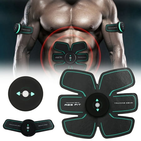 Moaere Abdominal Muscle Toner Abs Stimulator Smart Muscle Training Gear Body Home Exercise Shape Fitness Set for Abdomen Arm Leg Training Men