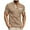 A0224-Khaki, variant on POTETI Short Sleeve Polo Shirts for Men High Neck Casual Shirts Pocekts Solid Regular Fit Tops