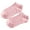 Pink, variant on Dengjunhu Women's Solid Color Faux Pearl Beading Breathable Cotton Low Cut Ankle Socks