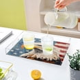 thumbnail image 6 of Acrylic Tray 15.7*11.8*1.9 Inch Transparent Tray Food Tray Tea Cup Tray Serving Trays Cosmetics Storage Kitchen Table Bathroom Sundry Storage Eagle Pattern, 6 of 7
