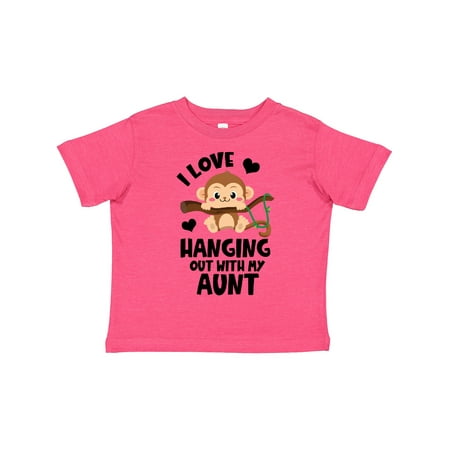 

Inktastic Monkey I Love Hanging out with My Aunt Boys or Girls Toddler T-Shirt