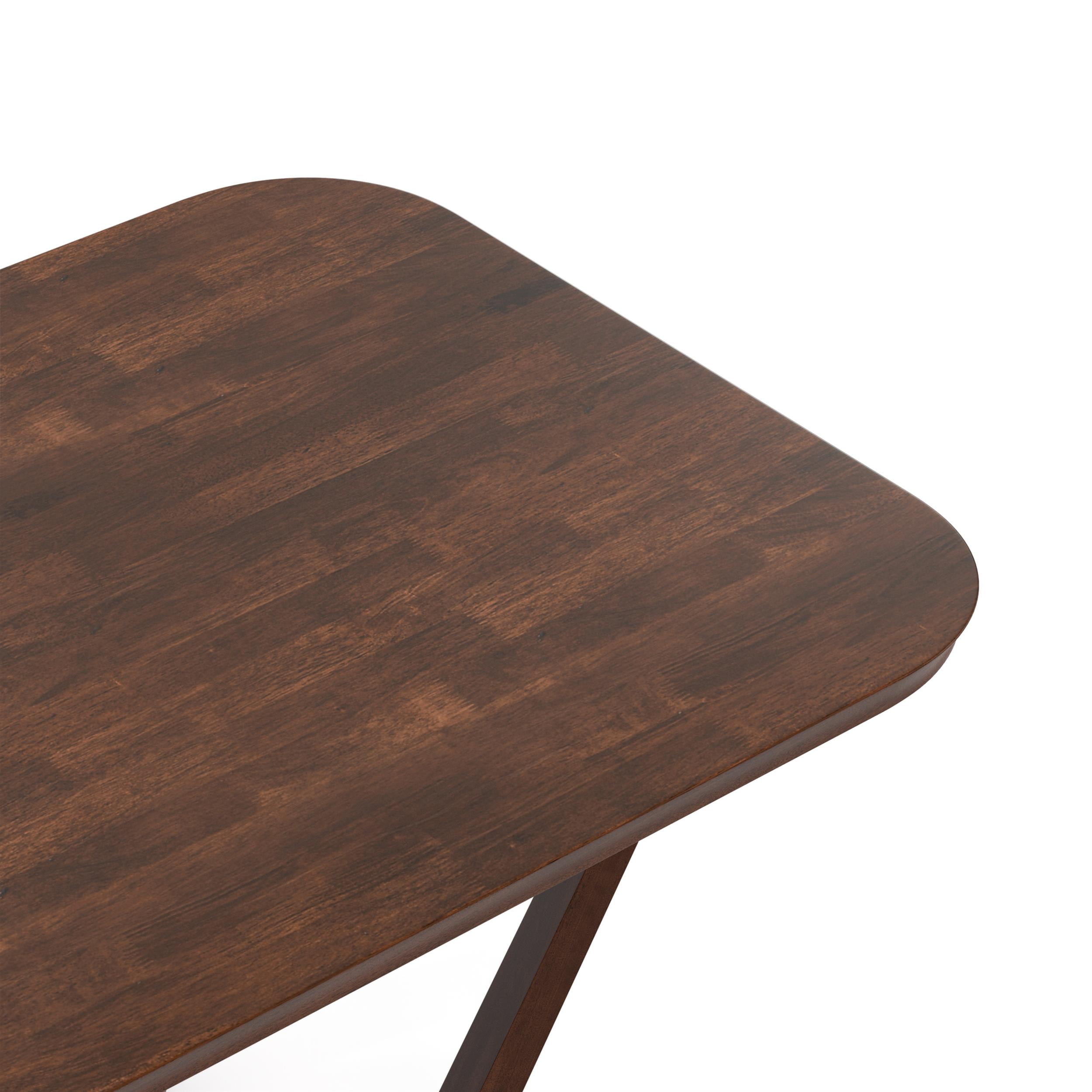 Furniture of America Ralmon Solid Wood Dining Table in Rich Walnut