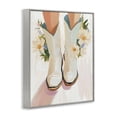 thumbnail image 2 of Stupell Industries Modern Blooming Cowgirl Boots Gray Framed Giclee Art, 16 x 20, by The Prints Vibe, 2 of 8