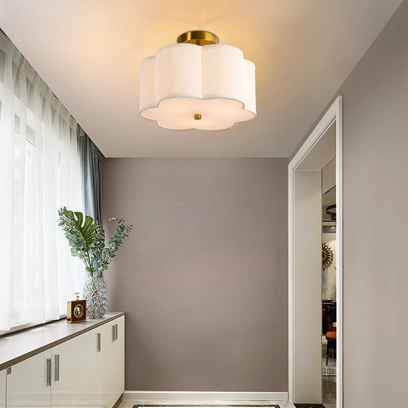 Flush Mount Ceiling Light, Ceiling Light Fixture, Ceiling Lamp for Living Rooms, Bedrooms, Kitchens, Dining Rooms, Entrances (12.99*5.9inch) (Not Included Bulbs)