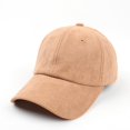 thumbnail image 5 of Solid Faux Suede Baseball Cap JIANLAI Adjustable Curved Brim Dad Hat Soft Textured Plain Casual Headwear for Daily Walking Shopping Travel Outdoor Activities, 5 of 9