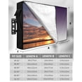 thumbnail image 7 of Outdoor TV Cover 60 to 65 Inch Weatherproof, Purple Grey Gradient Waterproof TV Screen Protector for Outside Decor with Zipper and Pocket 58"L x 37"H , Abstract Watercolor, 7 of 7