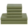 thumbnail image 6 of 7 Piece Comforter Set Bag Solid Color All Season Soft Down Alternative Blanket & Luxurious Microfiber Bed Sheets, Sage, Twin (Pack of 4, 28 Count Total), 6 of 6