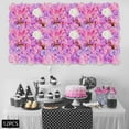 thumbnail image 3 of 12pcs 3D Artificial Flower Wall Panels Silk Rose Mat Wedding Backdrop Decor 15*15" Pink & Purple, 3 of 21