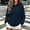 Navy, variant on WQNVRNR Womens Collar Sweatshirt Fall Casual Loose Fit Button Front Kangaroo Pocket Pullover Sweatshirt with Pocket Khaki 2XL