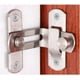 thumbnail image 1 of Pestillo de seguridad para puerta de privacidad, cerradura de puerta de granero con giro de 90 grados para varios tipos de habitaciones, cerradura giratoria de instalación ajustable de acero, 1 of 4