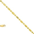 thumbnail image 2 of JewelStop 14k Solid Gold 1mm Bar Bead Ball Chain Necklace 16" 18" 20", 2 of 6