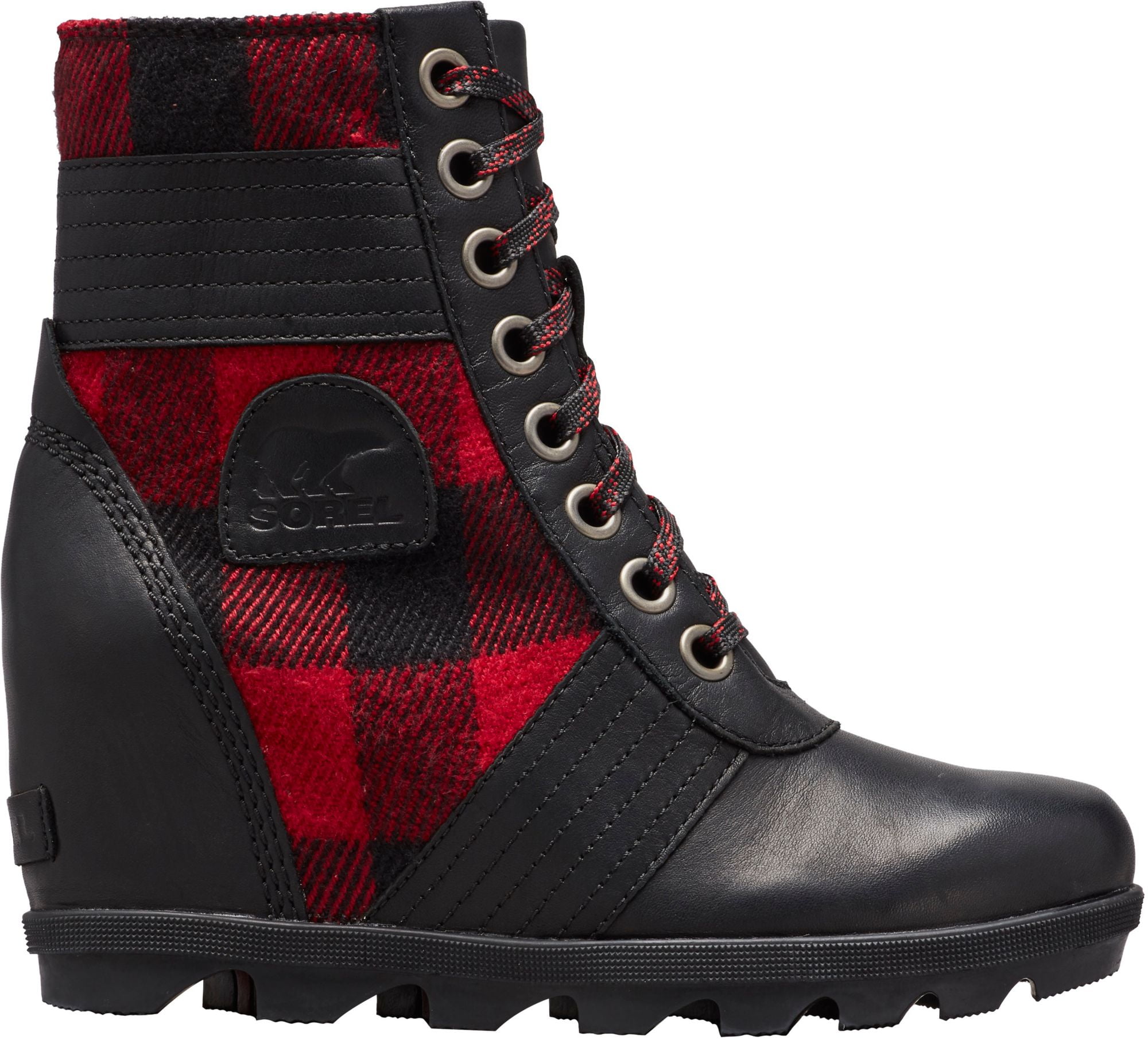 sorel plaid wedge