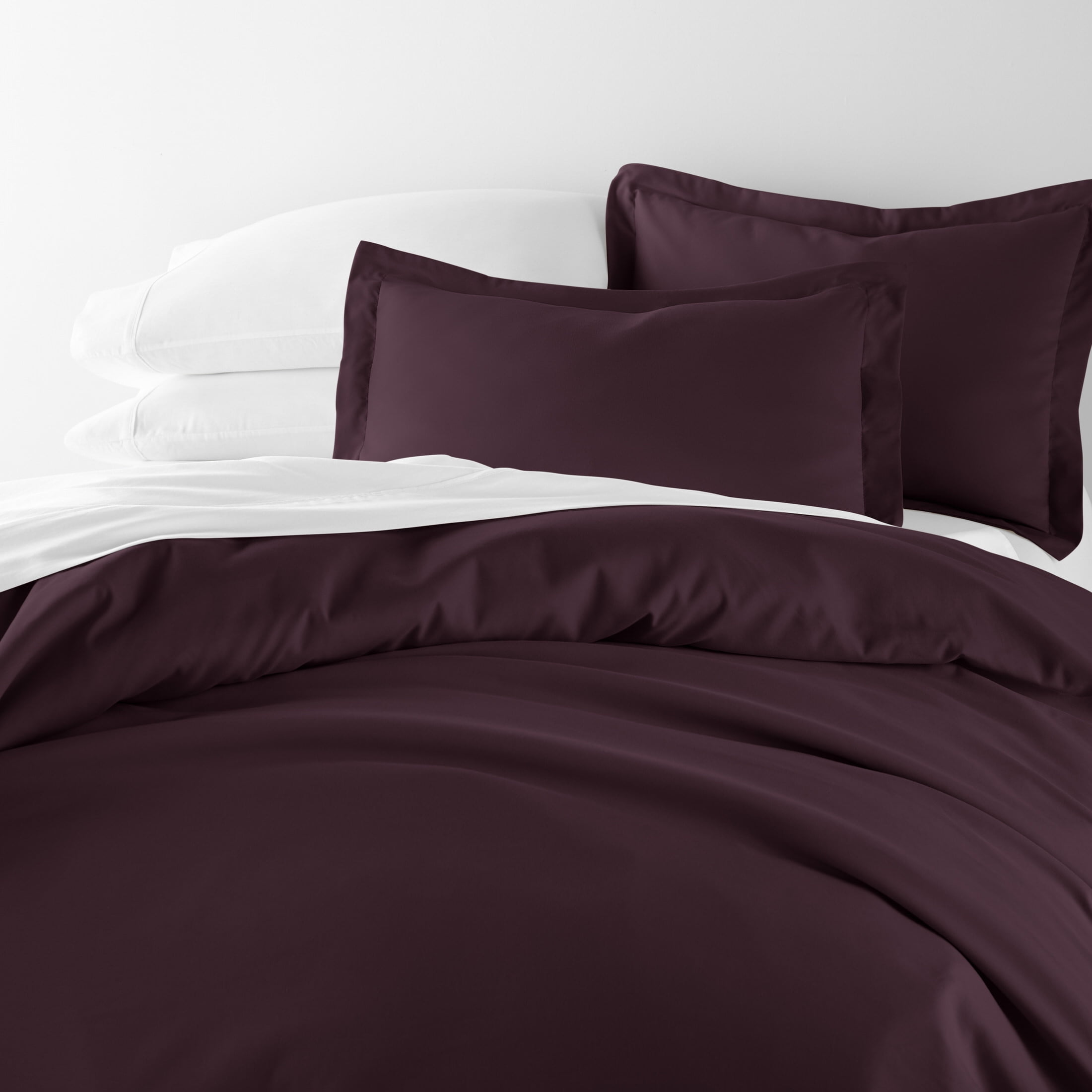 Noble Linens 3-Piece Purple Duvet Cover Set, Full/Queen
