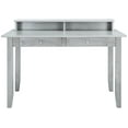 thumbnail image 4 of SAFAVIEH Winsone Solid Writing Desk w/ 2 Drawers, Dark Grey, 4 of 14