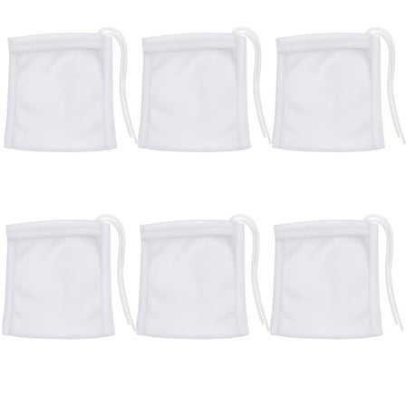 HZCrisp 6 Pack Small Filter Bags for Activated Carbon, 3x4 inch High Flow Aquarium Mesh Bags for Fish Tank, Pond, and Canister Filters