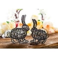 thumbnail image 3 of Set Of 2 Woven Crouching Rabbit Sculpture, 3 of 3