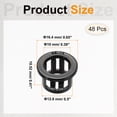 thumbnail image 2 of 48pcs Wire Grommet, 12.8mm Mounting Dia Plastic Grommets Cable Hose Snap, Black, 2 of 6