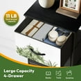 thumbnail image 5 of 4 Drawer Vertical Storage Dresser Watercolor Australian nature animals Kangaroo quokka Tasmanian devil with Wood Top Fabric Pull Drawers, 5 of 8