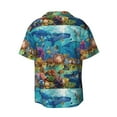 thumbnail image 2 of KLL Sea World Print Men's Shirt Short Sleeve Button Down Summer Cuba Beach Shirts- 4X-Large, 2 of 7