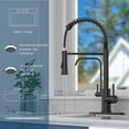 thumbnail image 4 of APPASO Black Kitchen Faucet with Drinking Water Faucet, 3 in 1 Pull Down Faucet with Purfied Water Faucet, Single-Handle High Arc Kitchen Water Filter Faucet, Matte Black (Without Filtration Device), 4 of 9