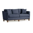 Mayview Upholstered Wood Base Sofa, Navy