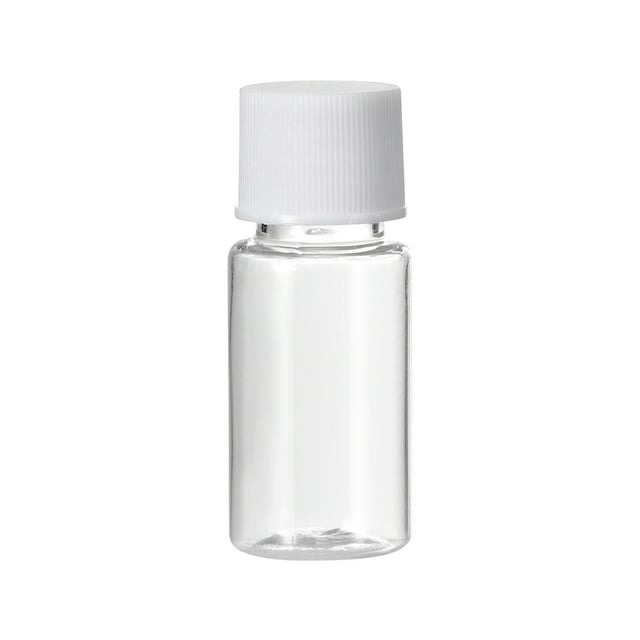 Unique Bargains Flacon de Réactif Chimique de Laboratoire en Plastique 10ml / 0.34oz, Récipient de Stockage de Liquide de Scellement d'Échantillon de Bouche Large, Transparent 20pcs