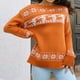 thumbnail image 2 of Suéteres de Navidad para mujer Gibobby Anaranjado M, 2 of 5