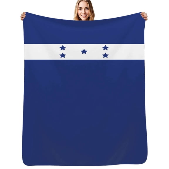 Honduras Flag Flannel Blanket Warm Soft Bedding Throws Winter Camping Chair Sofa Bed