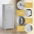 thumbnail image 5 of Giantex Wooden Bathroom Floor Cabinet, Freestanding Storage Cabinet w/Adjustable Shelf & Anti-Tilt Design, Grey, 5 of 8