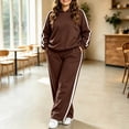 thumbnail image 2 of Edvintorg Women's Athletic Clothing Sets Fall Fashion 2 Piece Outfits Long Sleeve Hooded Sweatshirt Pants Sweat Set Plus Size Sweatsuits, 2 of 5
