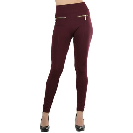 pockets leggings tobeinstyle zipper fleece lined