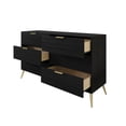thumbnail image 4 of Castle Place Glam 6 Drawers Wooden Dresser, Black, 4 of 8