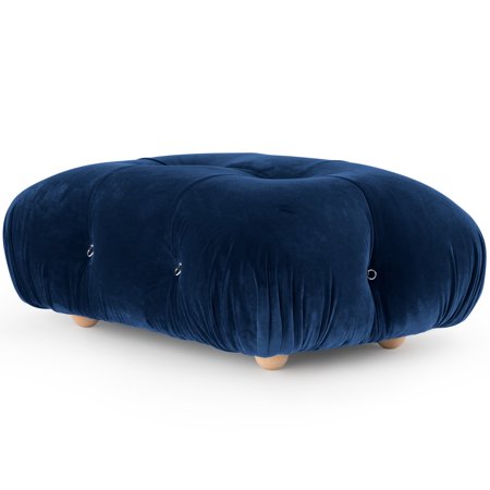 Single Small Ottoman Modular Sofa Cushion Ottoman Seat Cube for Modular Sofa Couch for Living Room Bedroom Blue