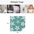 thumbnail image 5 of Turquoise Starfish Coastal Cloth Napkins, Nautical Summer Ocean Abstract Art Washable and Reusable Dinner Napkins Set of 4, Table Napkin for Kitchen Party Birthday Wedding Hotel Housewarming 20"x20", 5 of 9