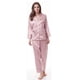 thumbnail image 3 of Pijama de manga larga con botones Gibobby Pijamas para mujer Conjunto de Pijamas de talla grande para mujer Pijamas informales Tirantes de encaje para mujer Beige XL, 3 of 4