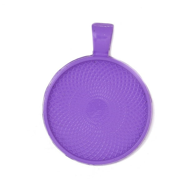 sweethay 100 Uds. Base para hacer joyas, bandeja para colgantes, hallazgos de autoensamblaje sin terminar, accesorio para collar, suministro Ropa, zapatos y accesorios Miscelánea Púrpura