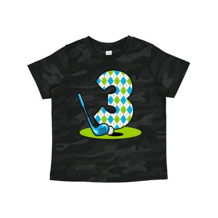 

Inktastic Argyle Golf 3rd Birthday Boys Toddler T-Shirt