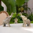 thumbnail image 4 of Estatua de elefante TOHLUCS para decoración del hogar, resina, 10 x 2,5 x 5 cm, hecha a mano, 4 of 6
