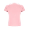 thumbnail image 6 of Kovlvoll Shirts for Women V Neck Short Sleeve Loose Casual T-Shirts Summer Solid Color Basic Tee Tops, 6 of 7