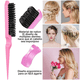 thumbnail image 2 of Kit Cepillos Y Peines Peinado Cabello Pinza Peluquería 7 Pzs, 2 of 9
